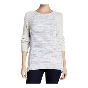 Rebecca Taylor Marled Ribbed Knit Colorblock Crewneck Sweater Casual Women's XS